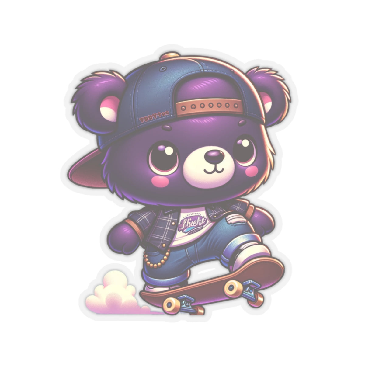 Skater Bear Sticker - TDDYtee