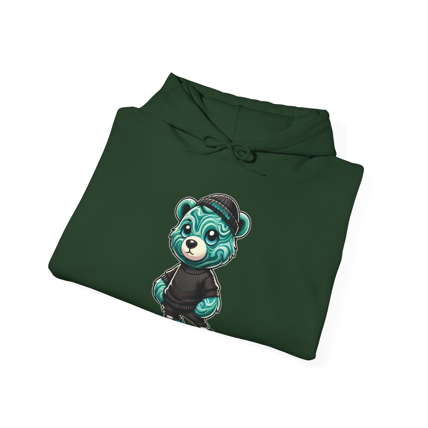 Green Marble Bear Hoodie