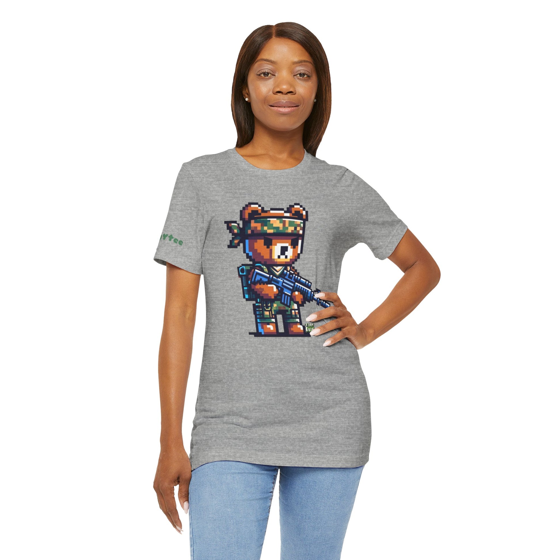 8-bit Soldier Bear Tee - TDDYtee