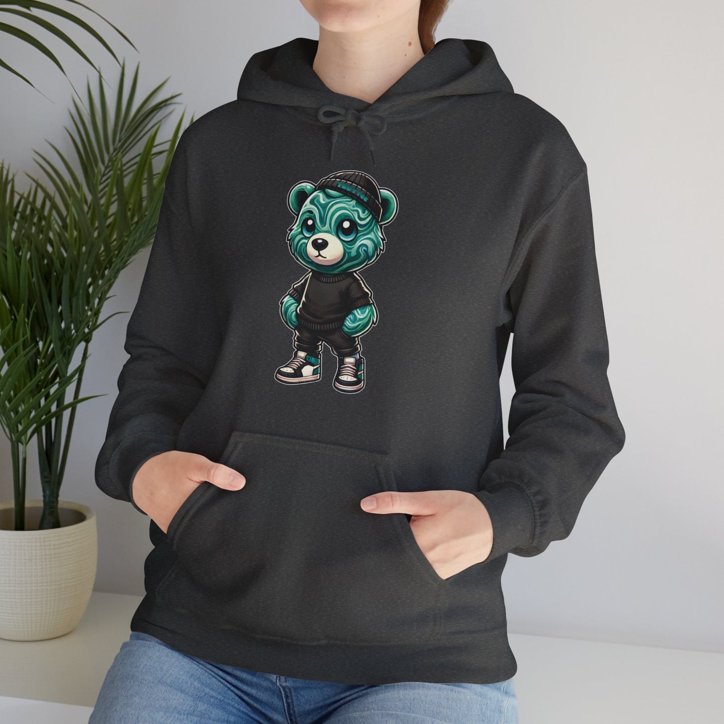 Green Marble Bear Hoodie