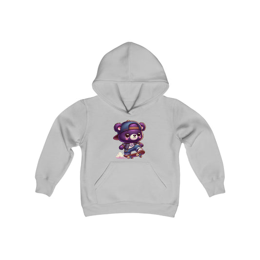 Skater Bear Youth Hoodie - TDDYtee