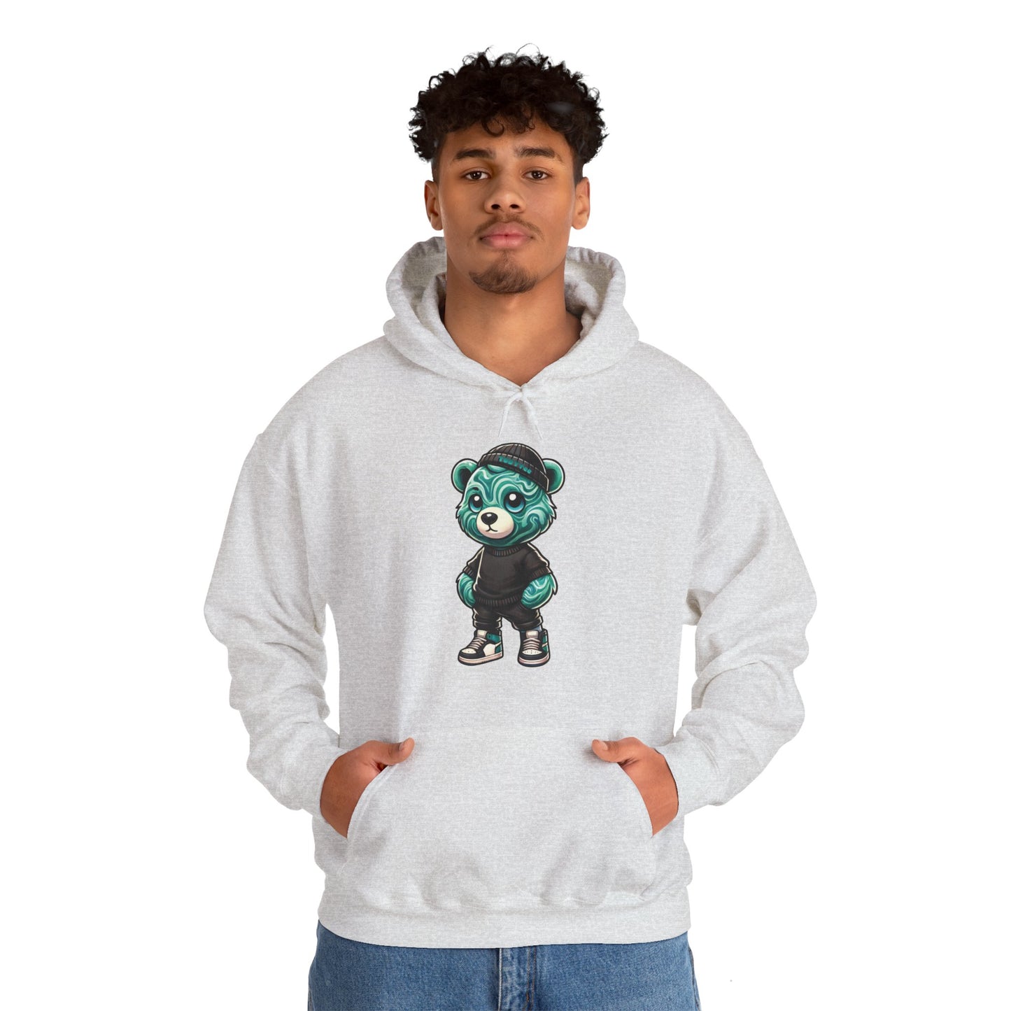 Green Marble Bear Hoodie