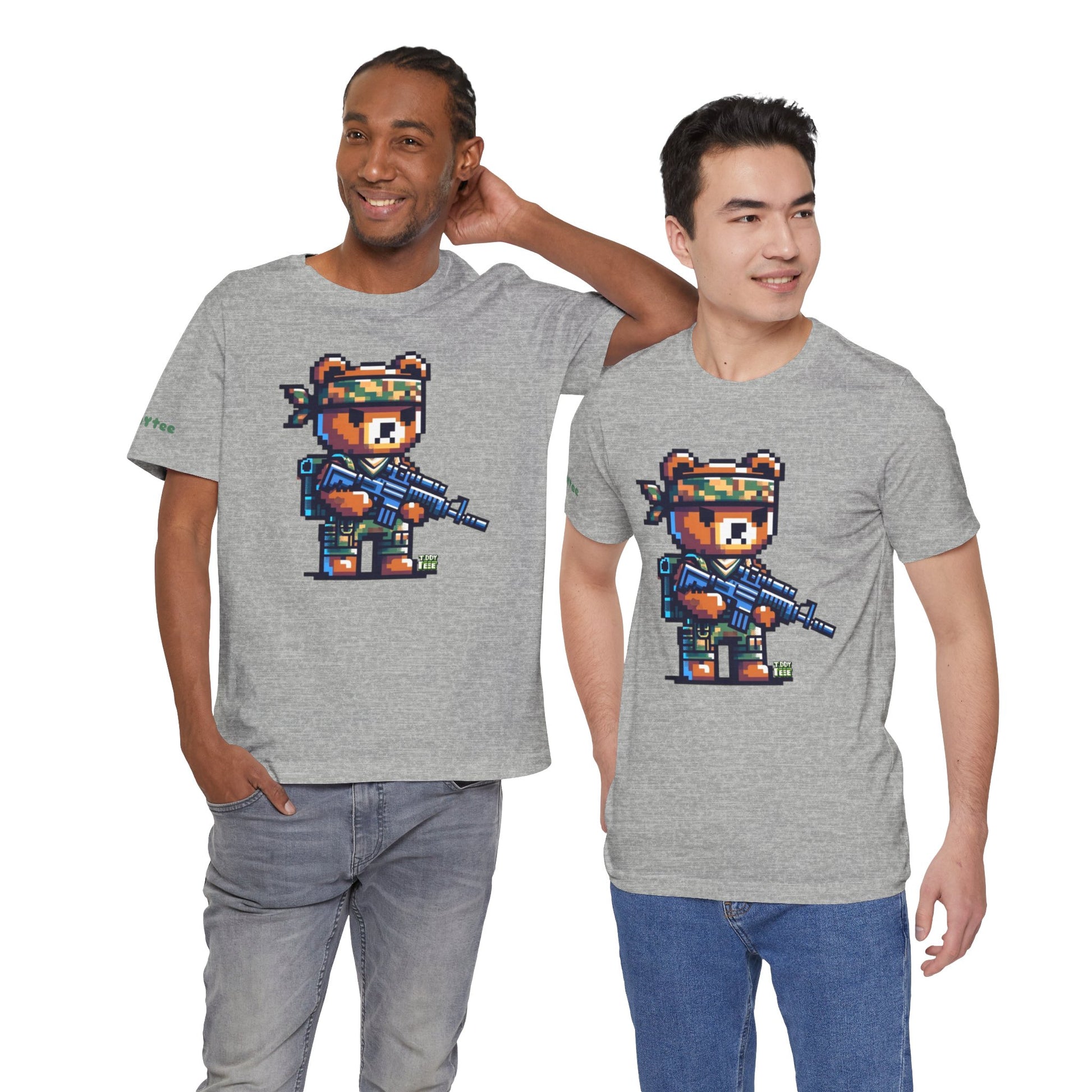 8-bit Soldier Bear Tee - TDDYtee