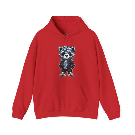 Grey Marble Bear Hoodie