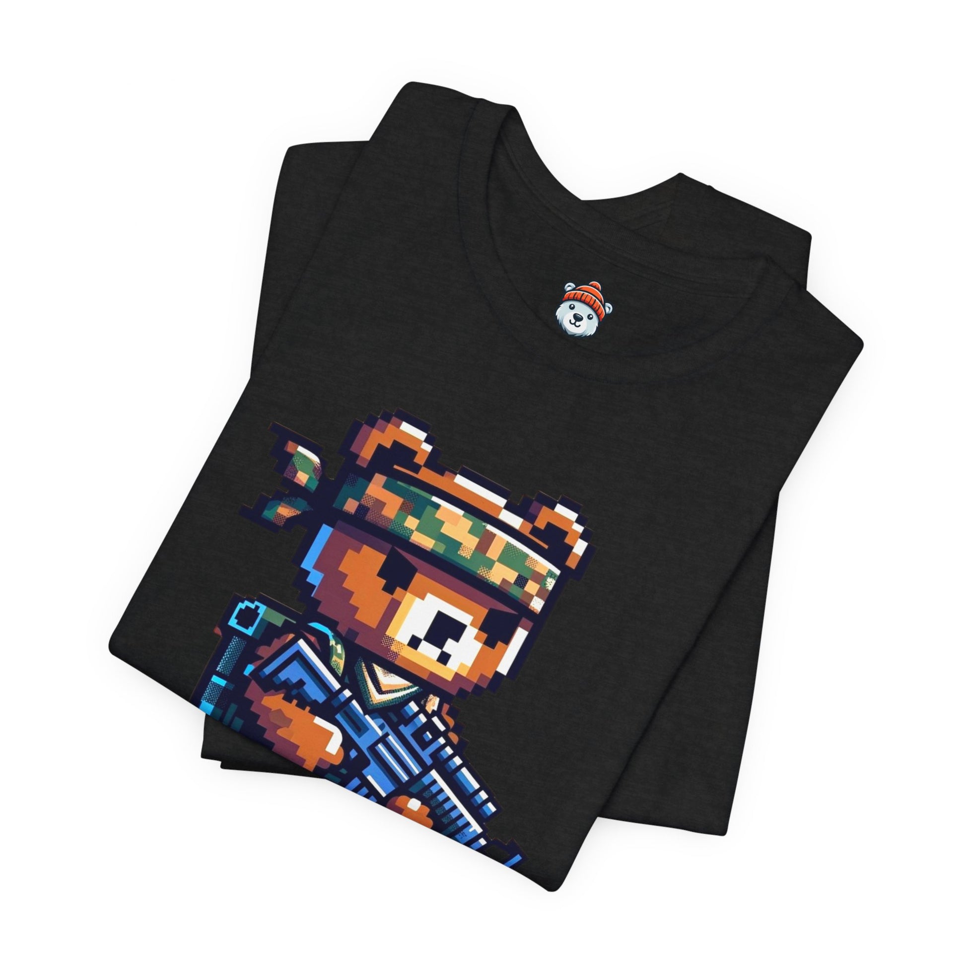 8-bit Soldier Bear Tee - TDDYtee