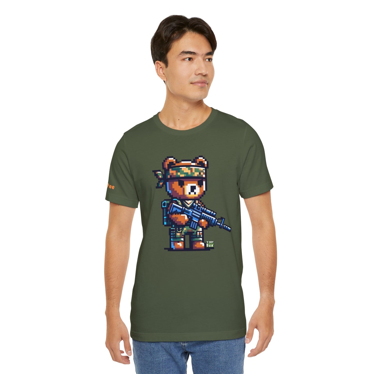 8-bit Soldier Bear Tee - TDDYtee