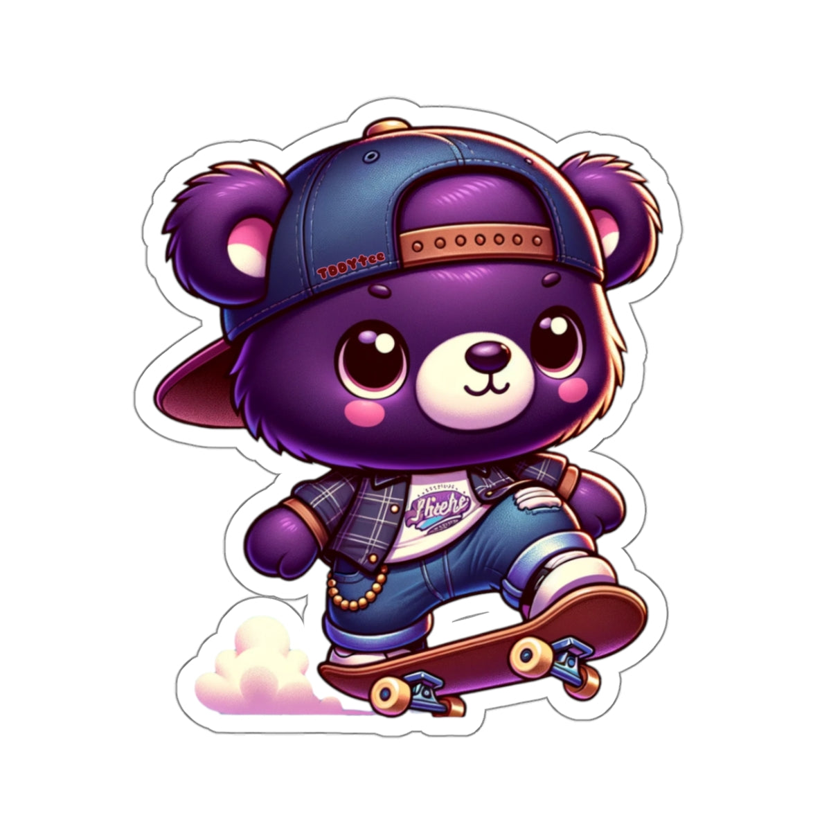 Skater Bear Sticker - TDDYtee