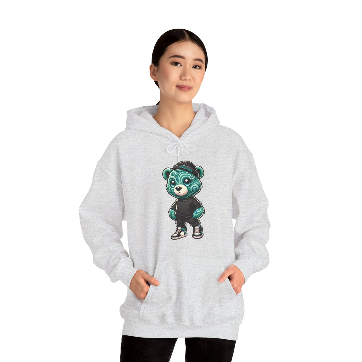 Green Marble Bear Hoodie