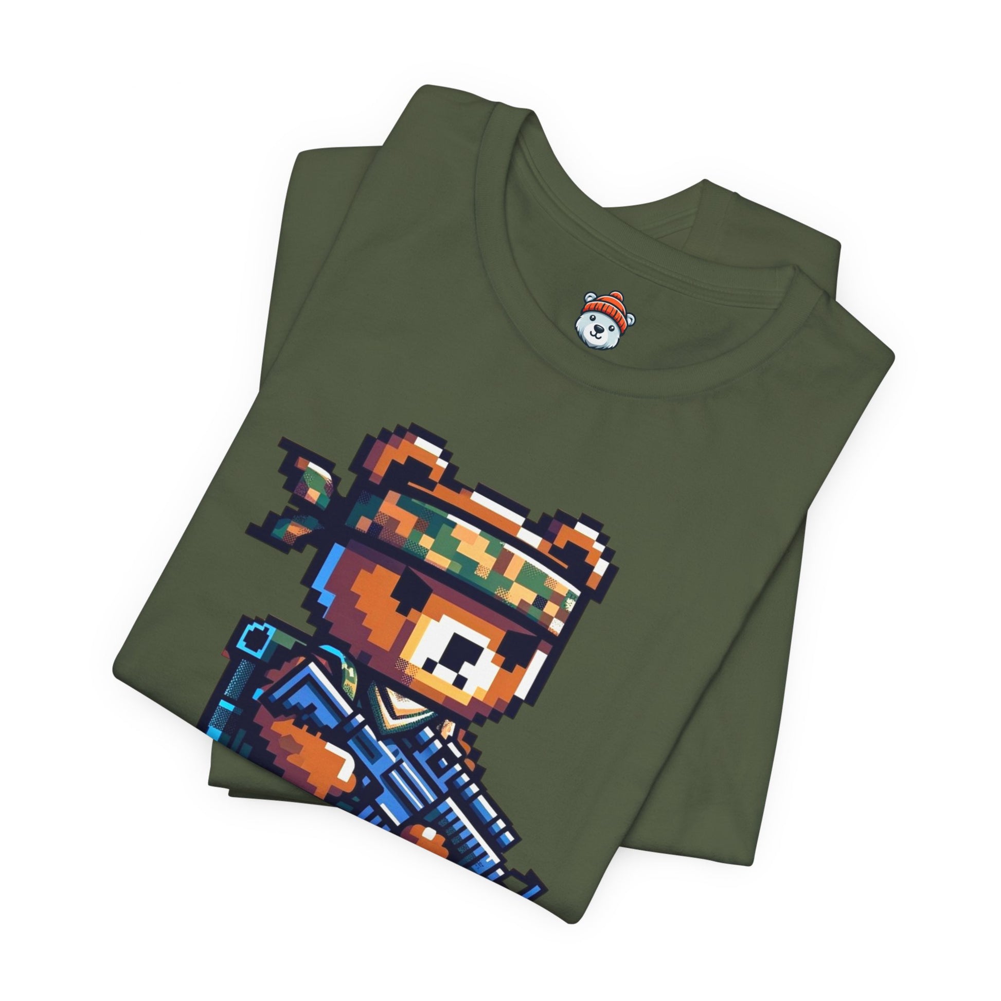 8-bit Soldier Bear Tee - TDDYtee