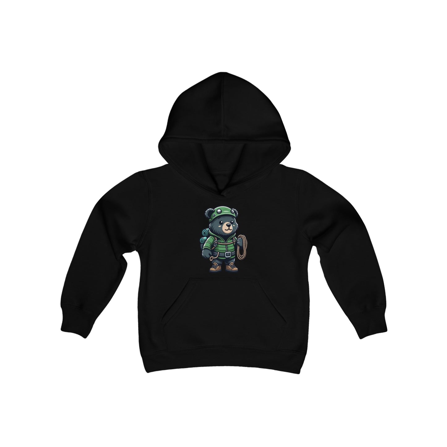 Hiker Bear Youth Hoodie - TDDYtee