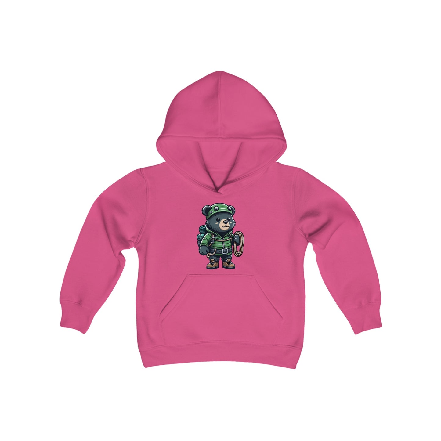 Hiker Bear Youth Hoodie - TDDYtee