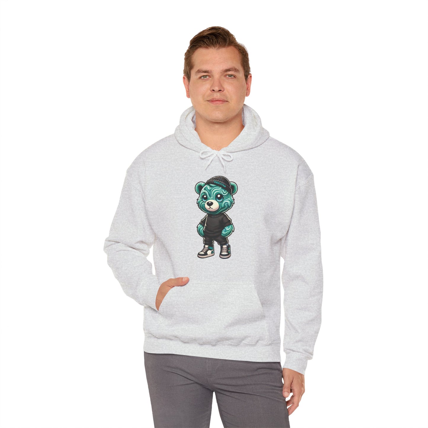 Green Marble Bear Hoodie