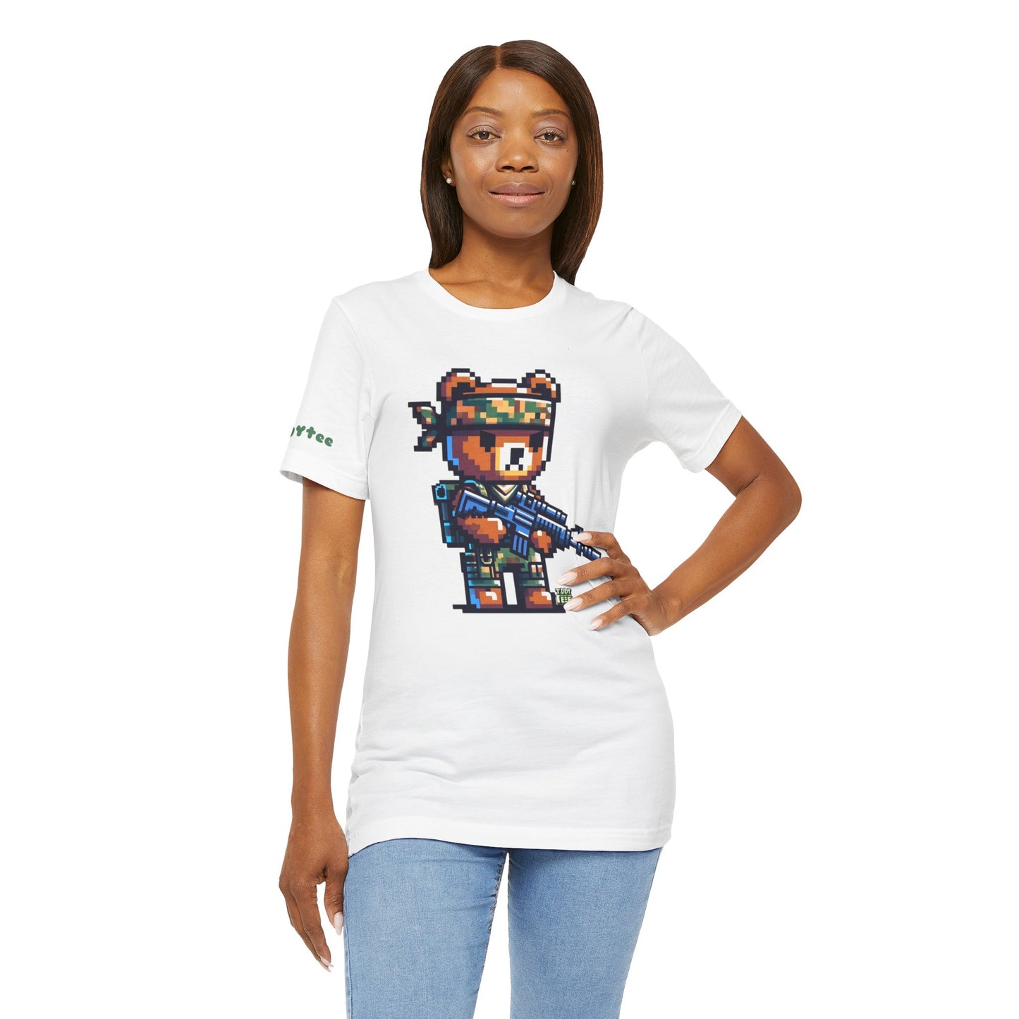 8-bit Soldier Bear Tee - TDDYtee