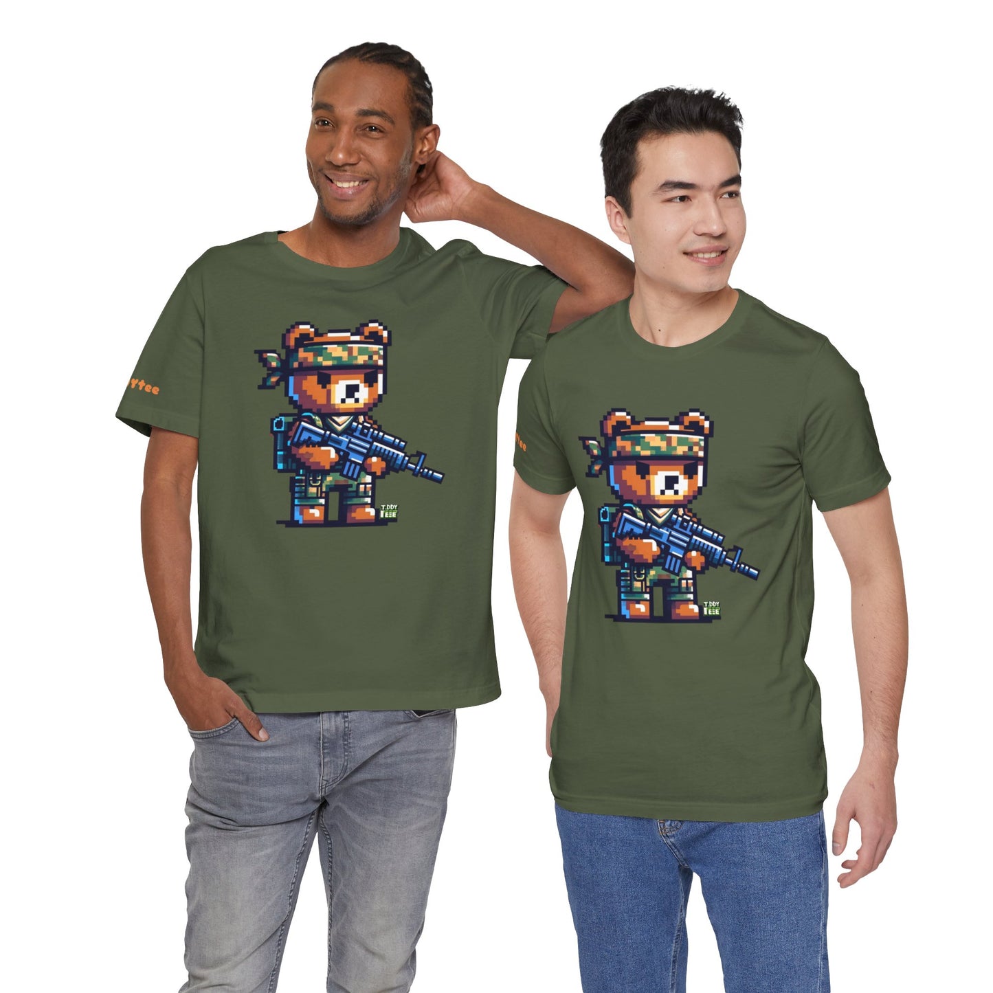 8-bit Soldier Bear Tee - TDDYtee