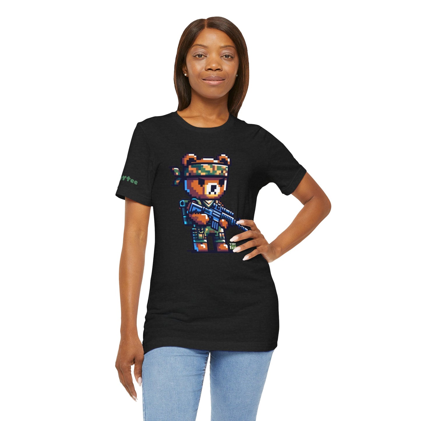 8-bit Soldier Bear Tee - TDDYtee