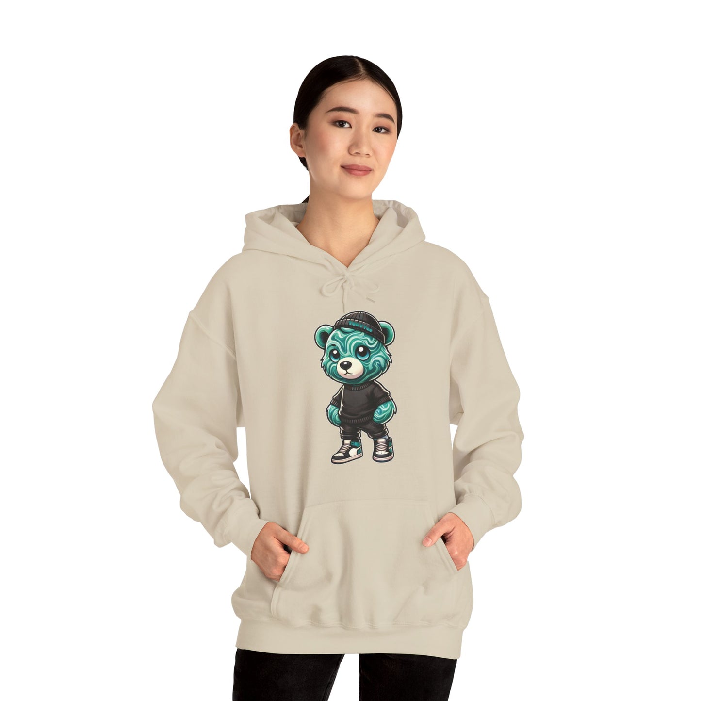 Green Marble Bear Hoodie