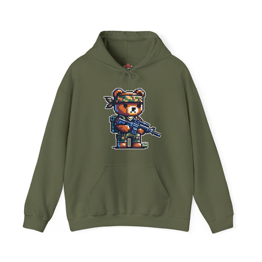 8-bit Soldier Bear Hoodie