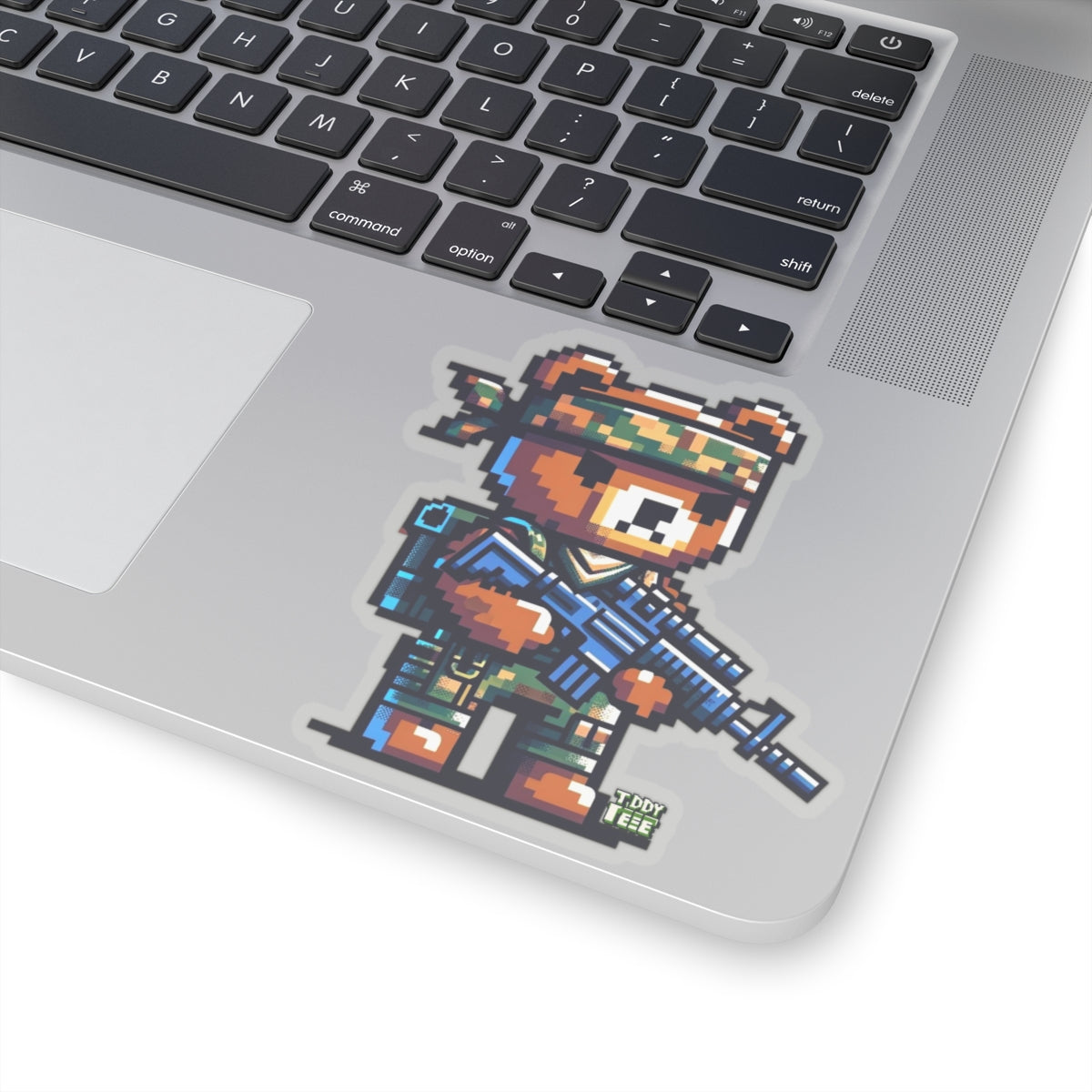 8-bit Soldier Bear Sticker - TDDYtee