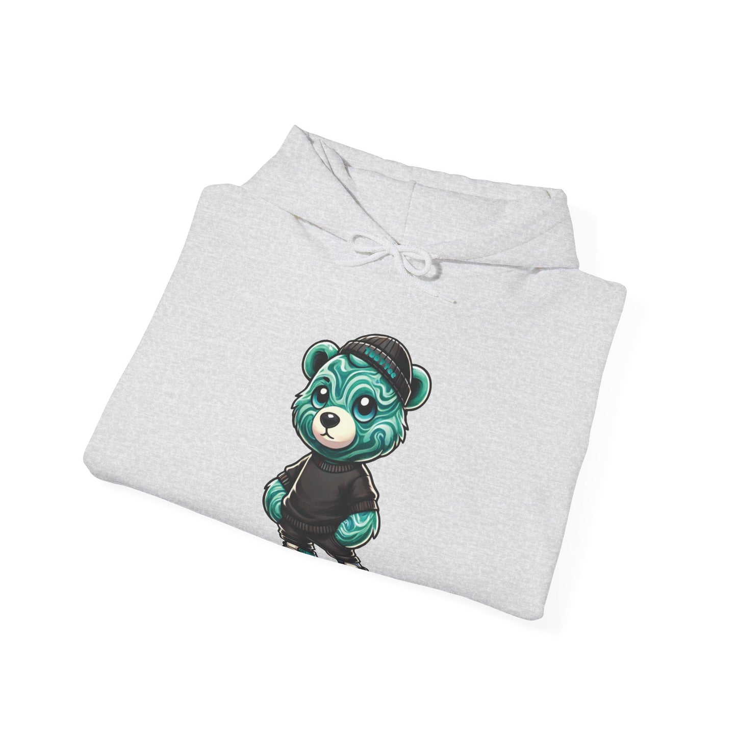 Green Marble Bear Hoodie