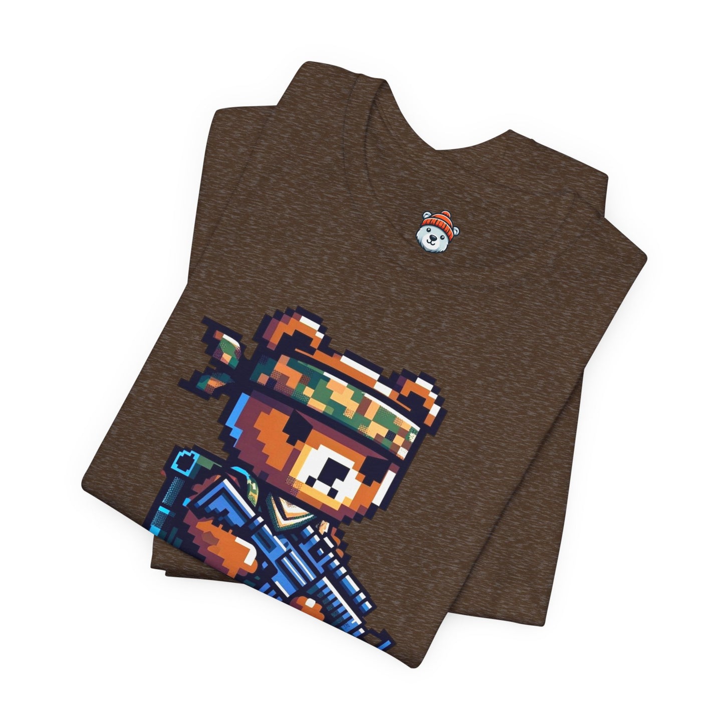 8-bit Soldier Bear Tee - TDDYtee