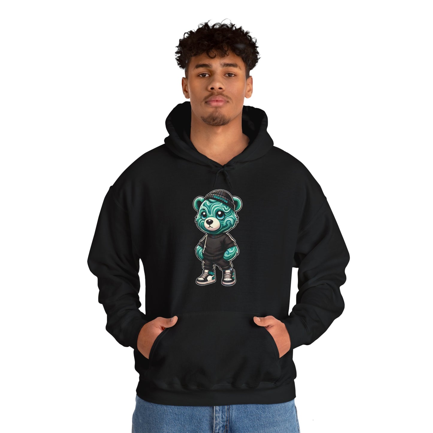 Green Marble Bear Hoodie