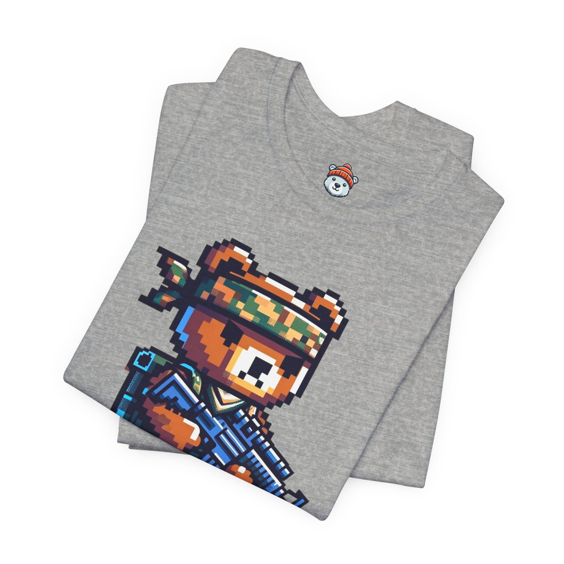 8-bit Soldier Bear Tee - TDDYtee