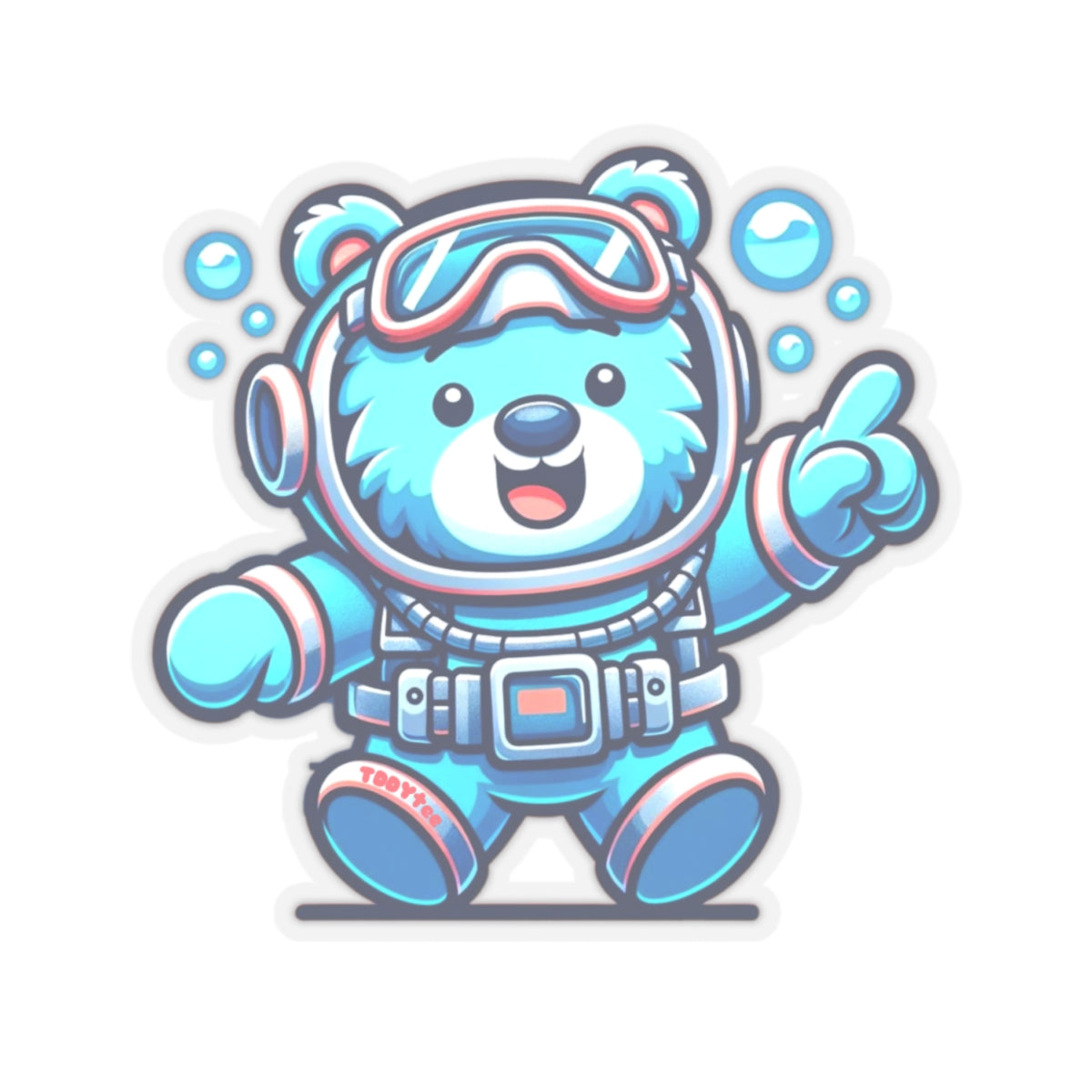 Scuba Bear Sticker - TDDYtee