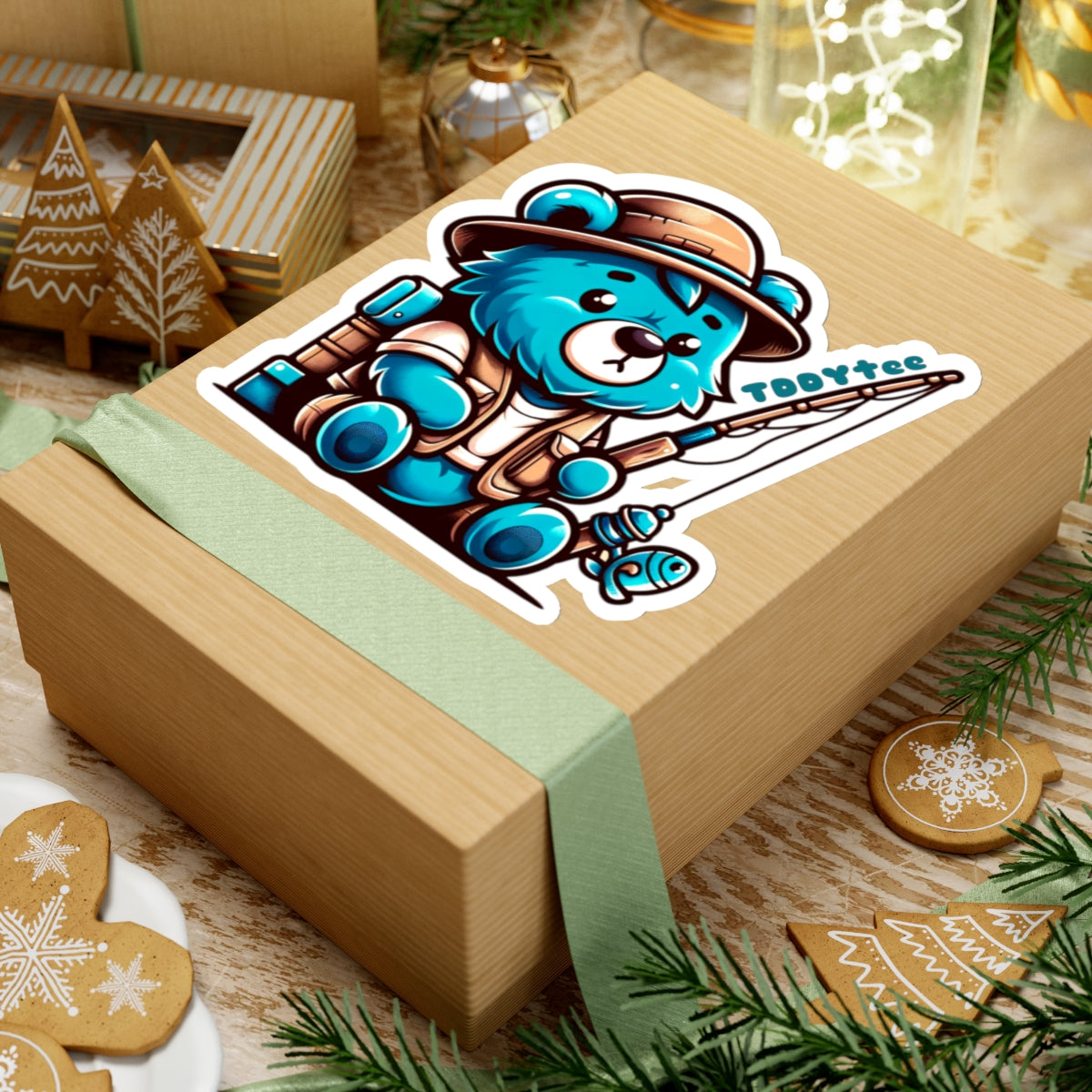 Fisher Bear Sticker - TDDYtee