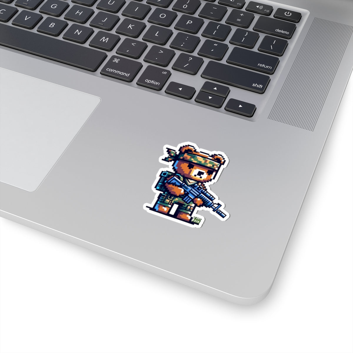 8-bit Soldier Bear Sticker - TDDYtee