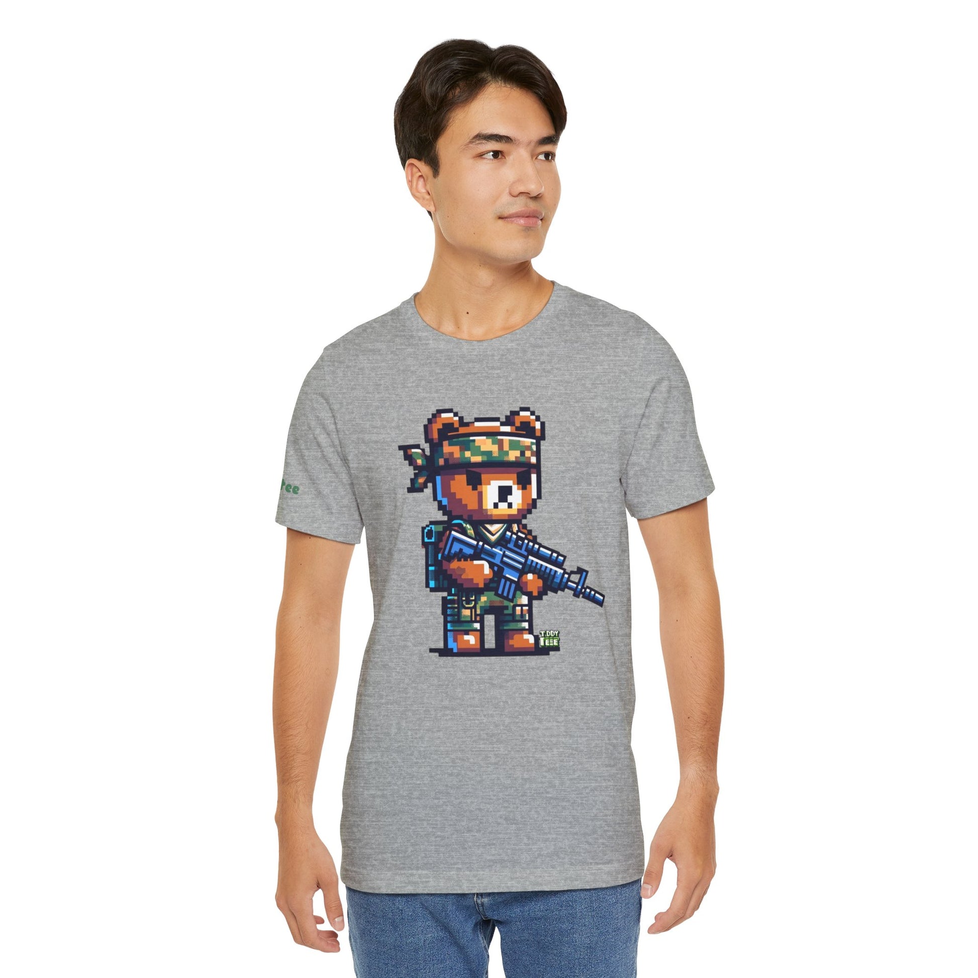 8-bit Soldier Bear Tee - TDDYtee