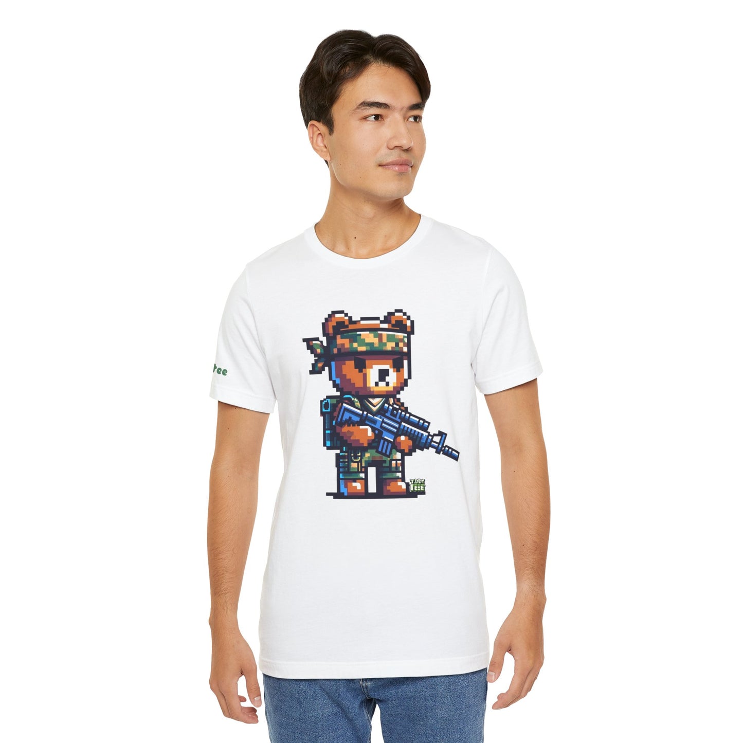 8-bit Soldier Bear Tee - TDDYtee