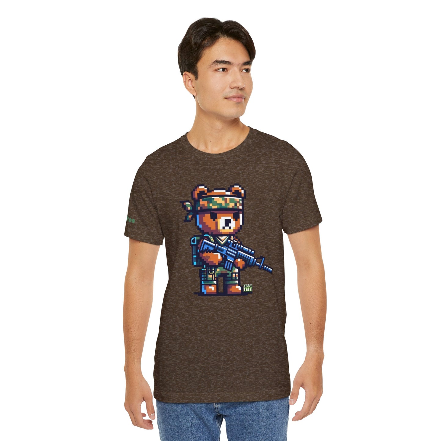 8-bit Soldier Bear Tee - TDDYtee