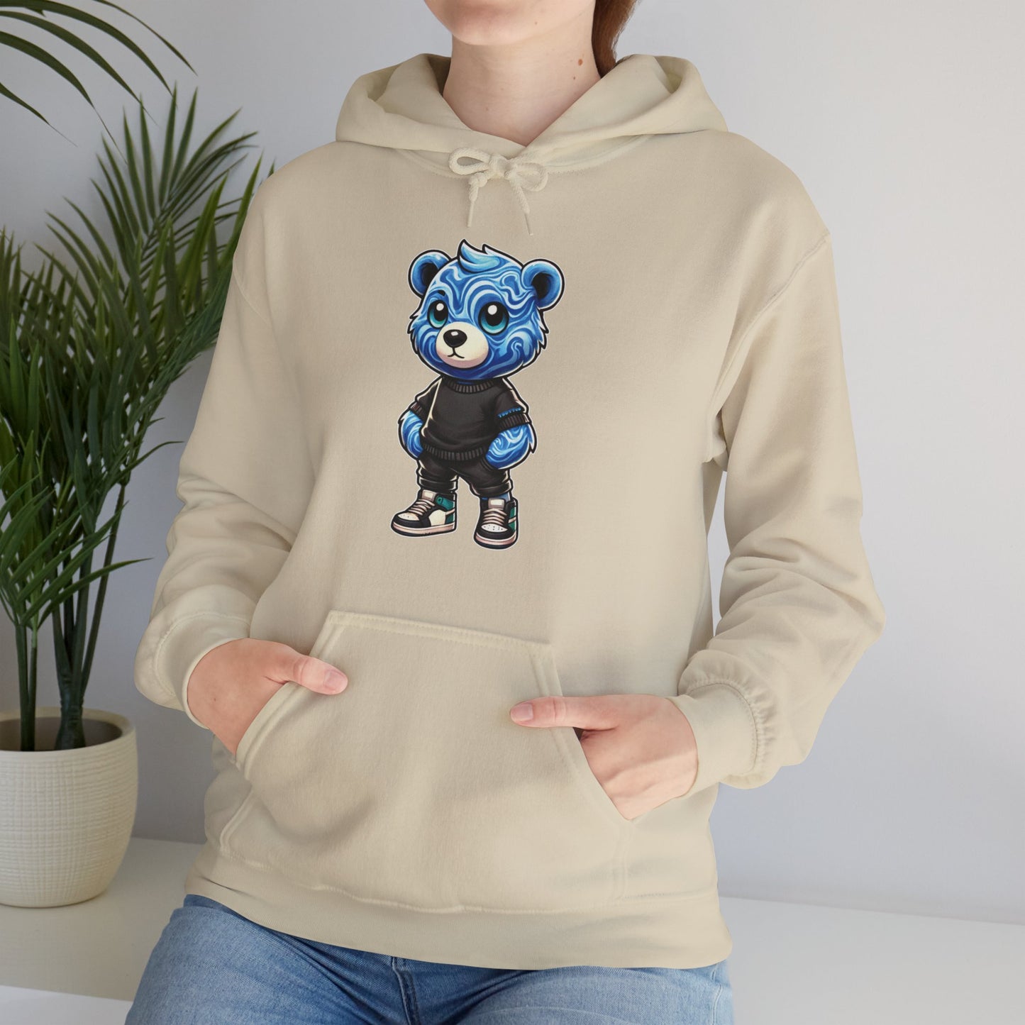 Blue Marble Bear Hoodie