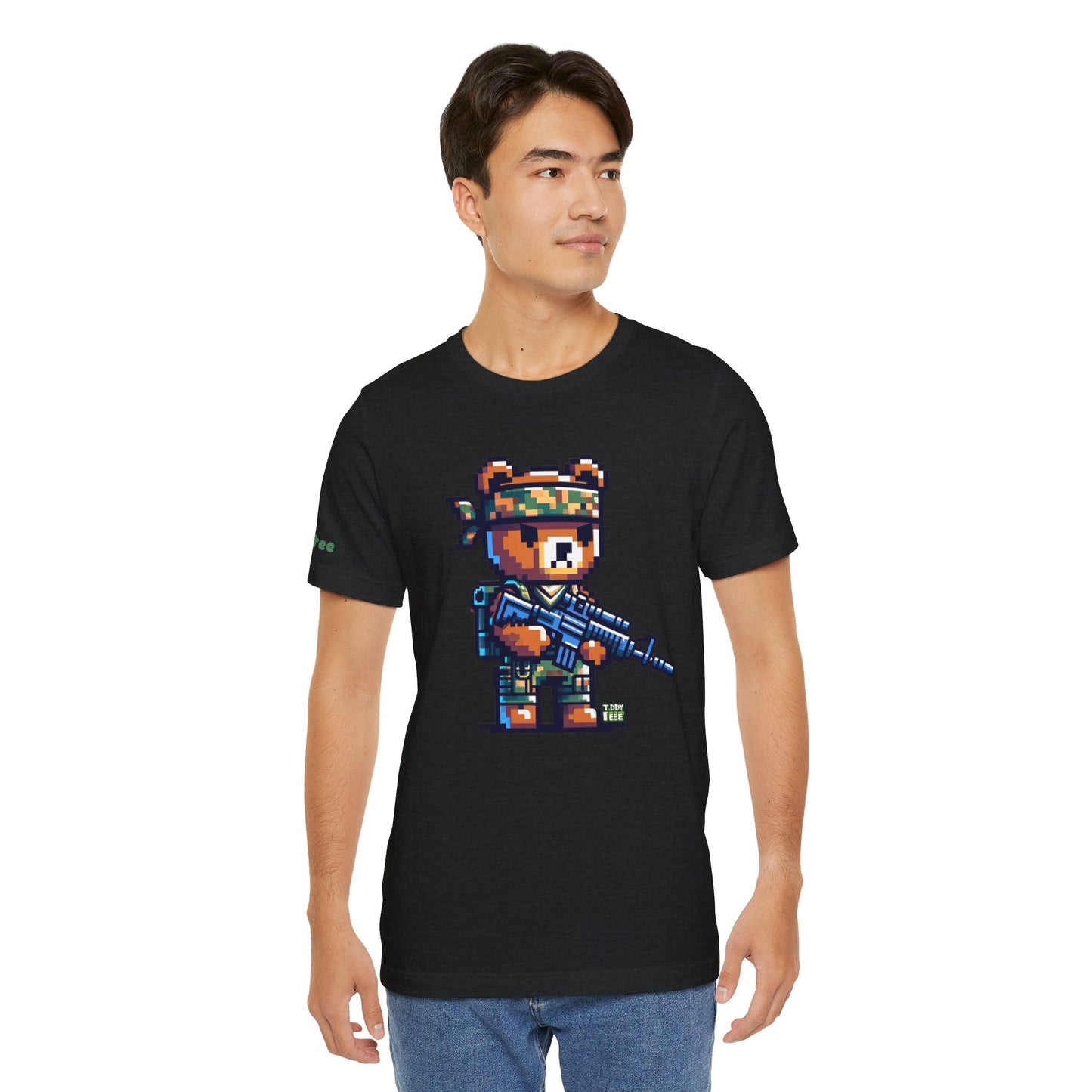 8-bit Soldier Bear Tee - TDDYtee