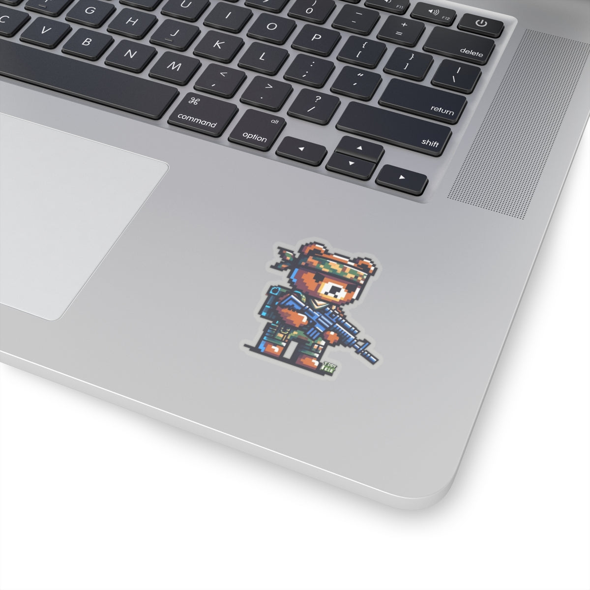 8-bit Soldier Bear Sticker - TDDYtee