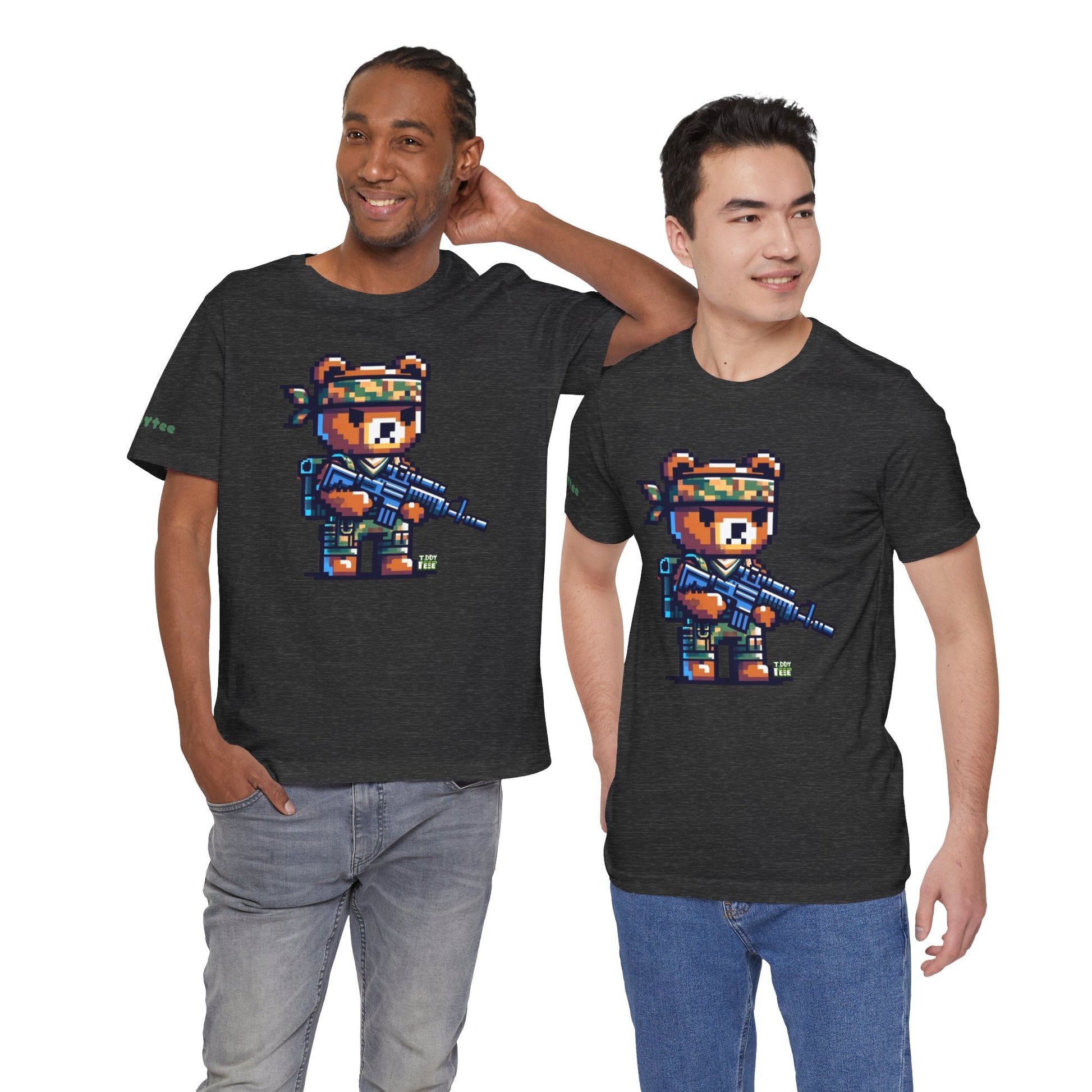 8-bit Soldier Bear Tee - TDDYtee