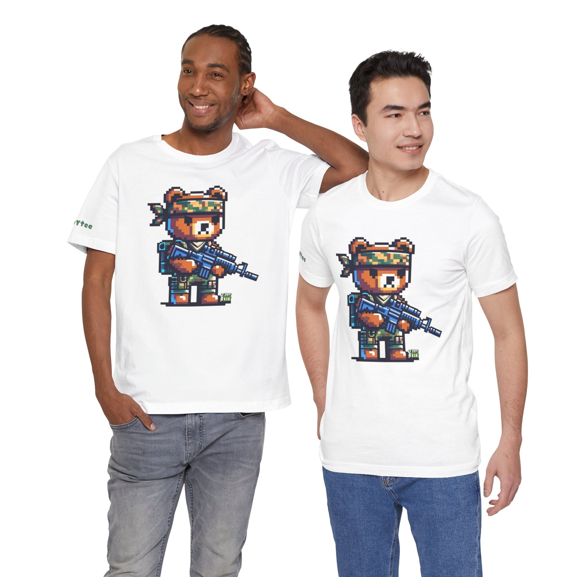 8-bit Soldier Bear Tee - TDDYtee