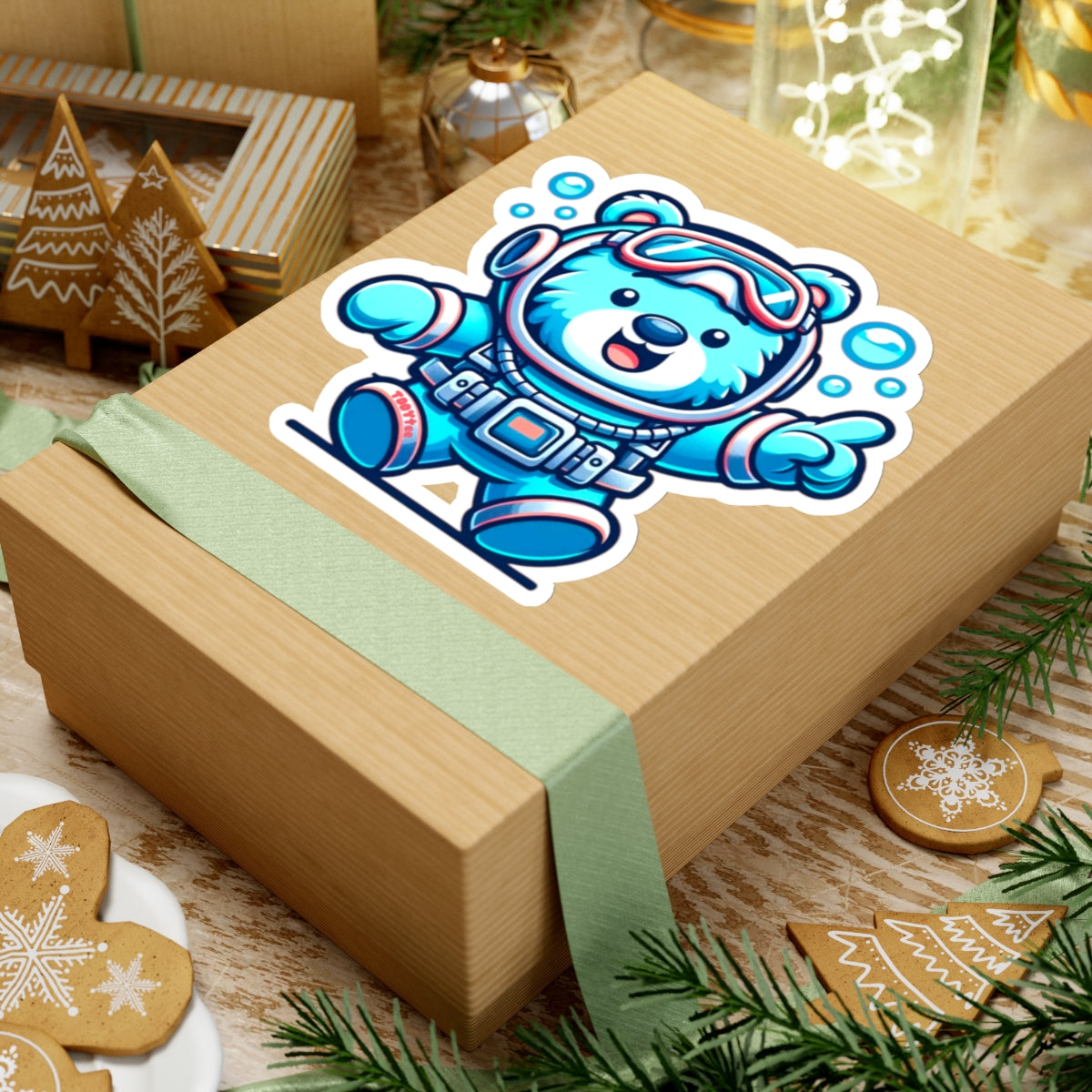 Scuba Bear Sticker - TDDYtee