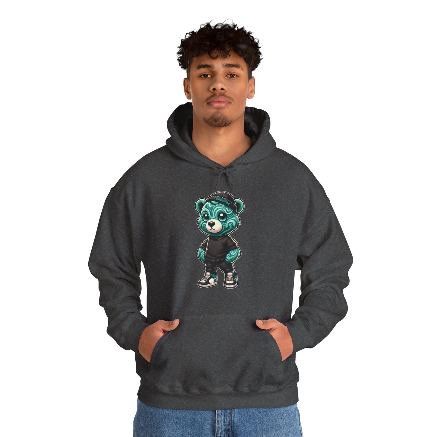 Green Marble Bear Hoodie