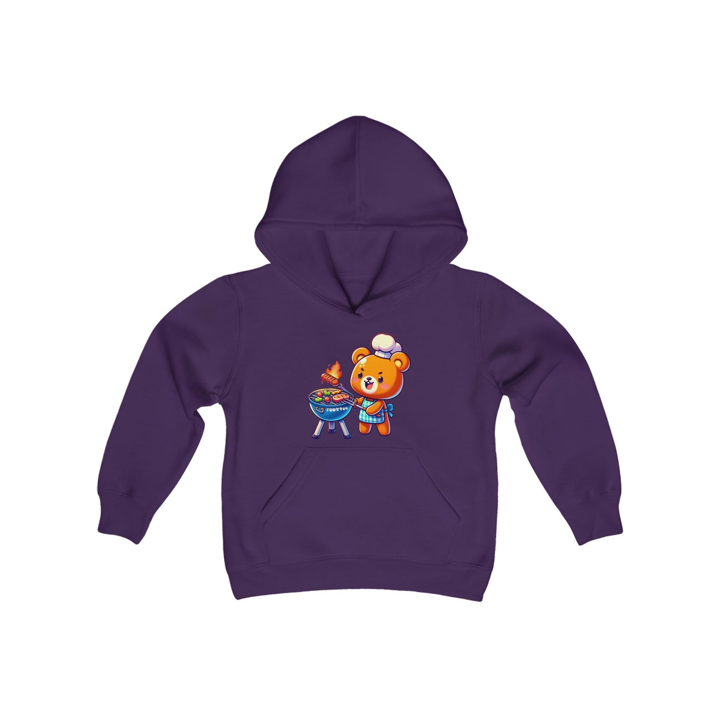 Grilling Bear Youth Hoodie - TDDYtee