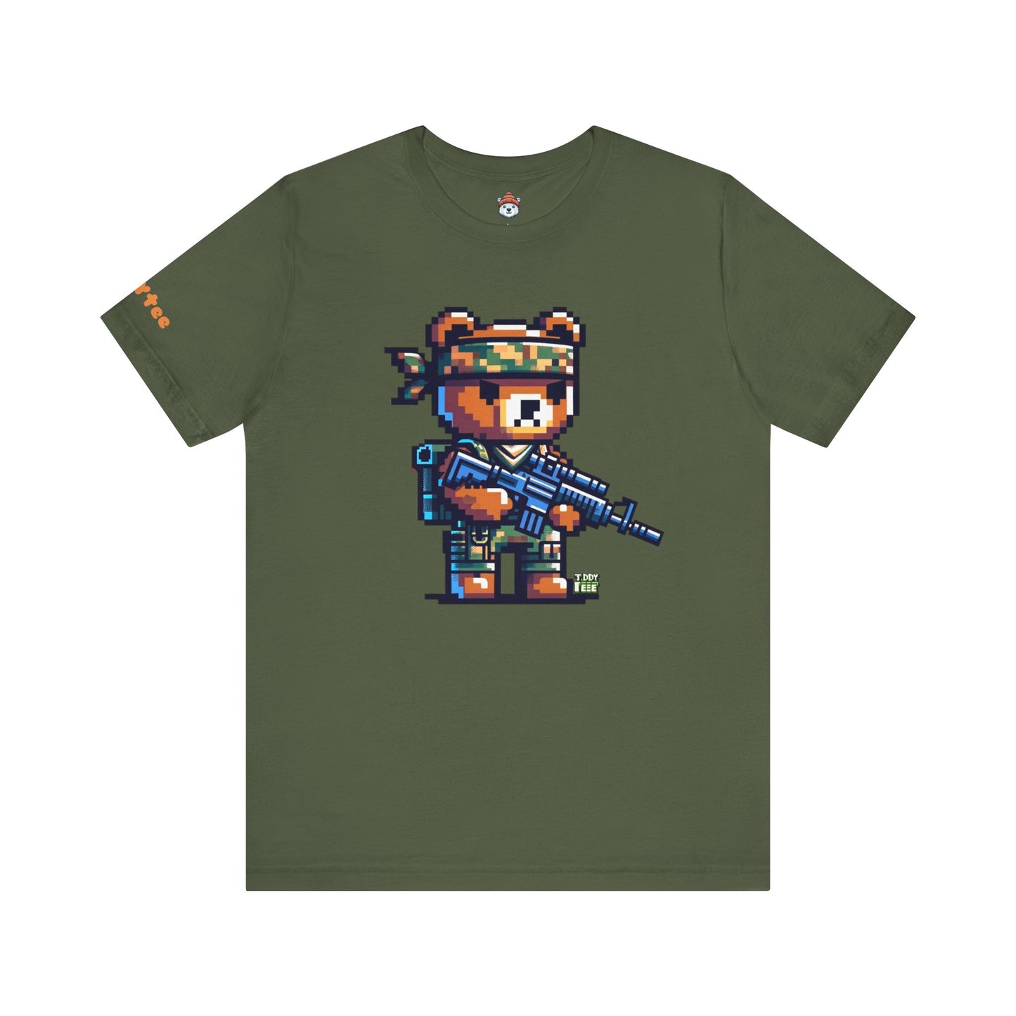 8-bit Soldier Bear Tee - TDDYtee