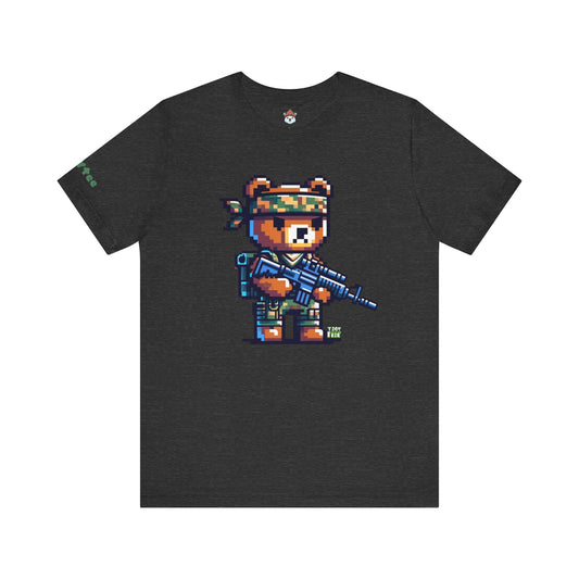 8-bit Soldier Bear Tee - TDDYtee