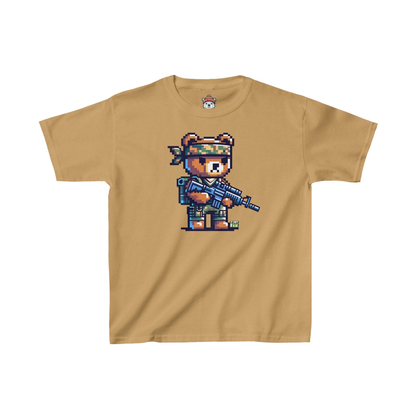 8-bit Soldier Bear Youth Tee - TDDYtee