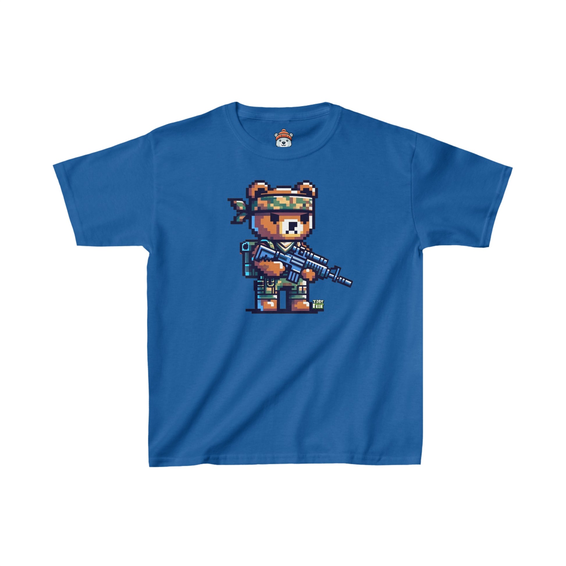 8-bit Soldier Bear Youth Tee - TDDYtee