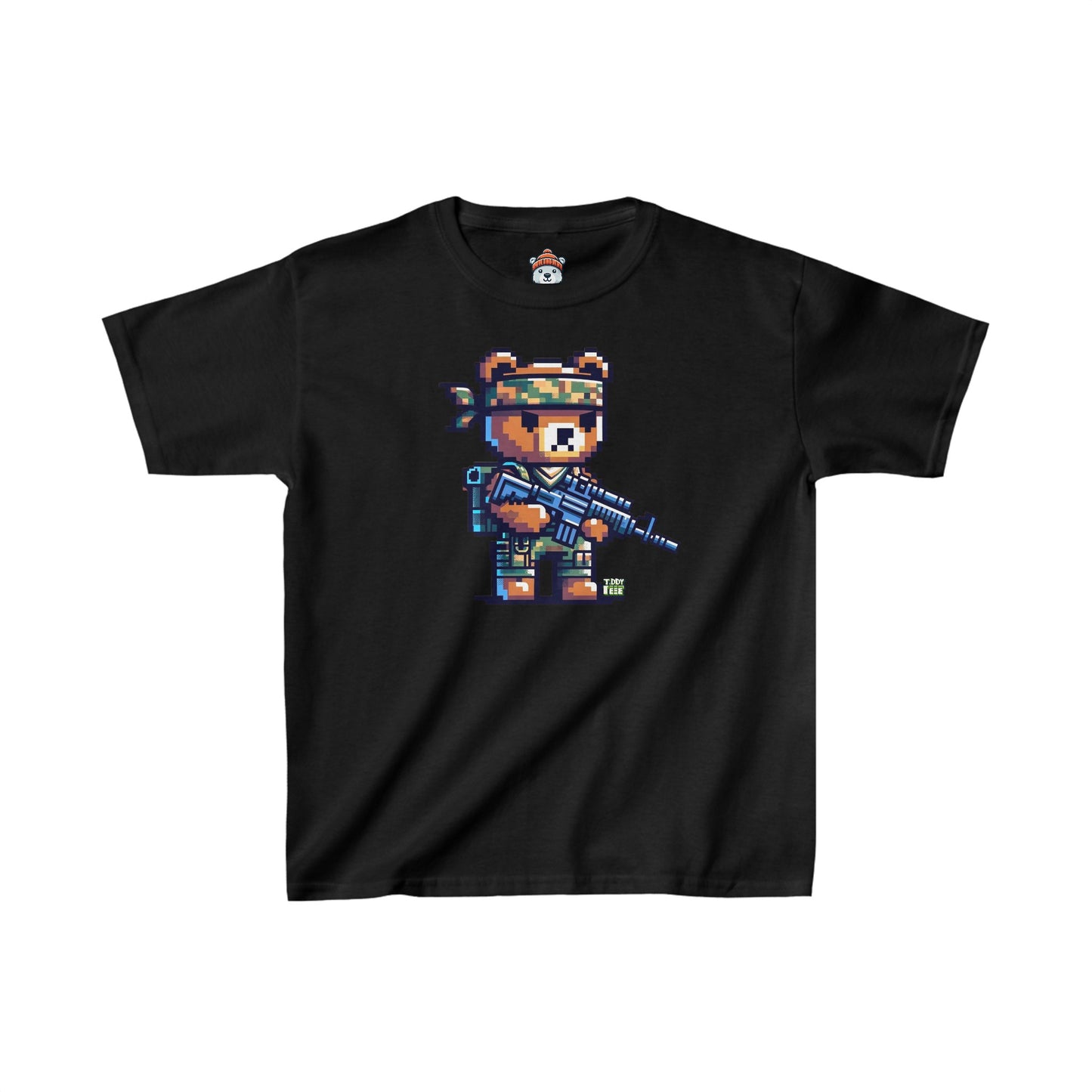 8-bit Soldier Bear Youth Tee - TDDYtee