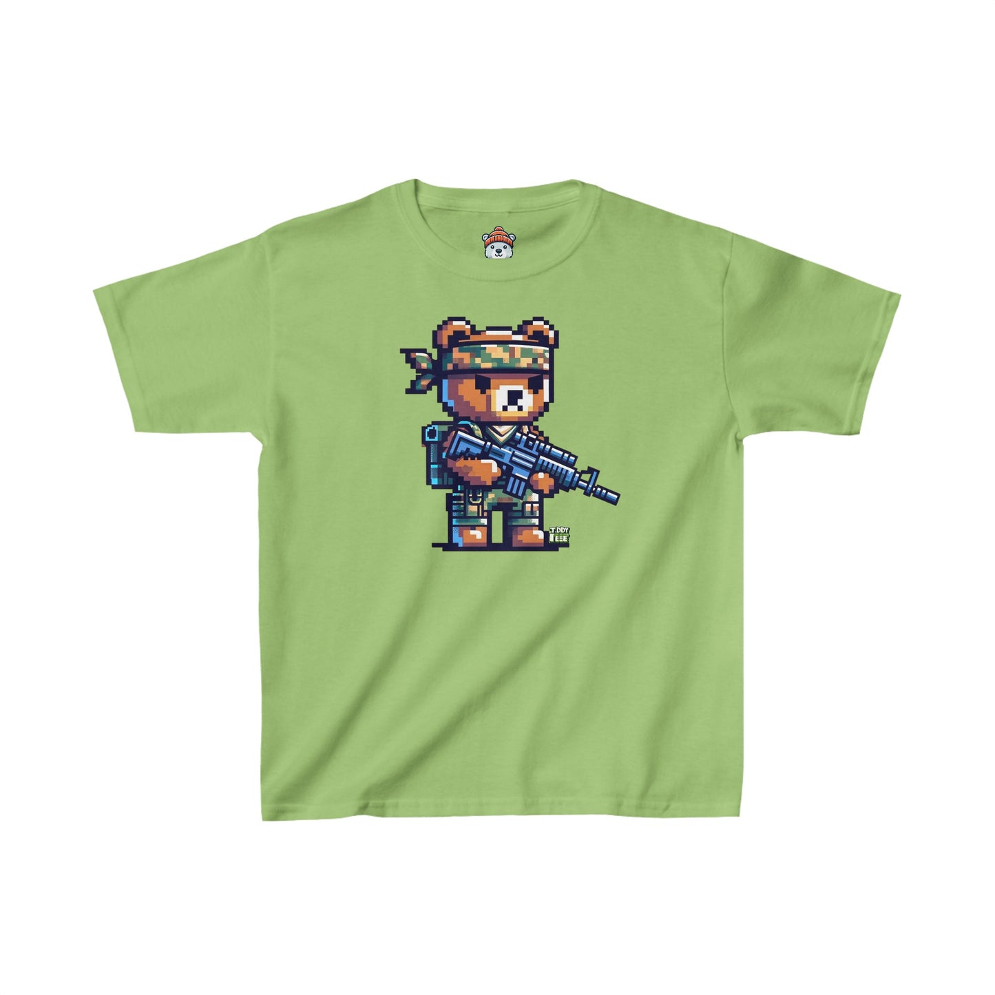 8-bit Soldier Bear Youth Tee - TDDYtee