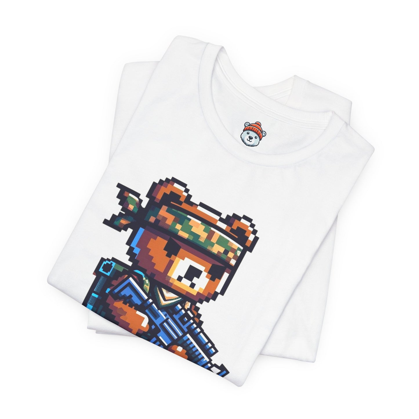 8-bit Soldier Bear Tee - TDDYtee