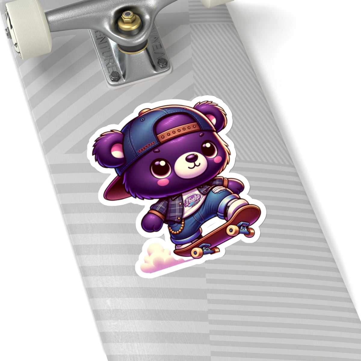 Skater Bear Sticker - TDDYtee