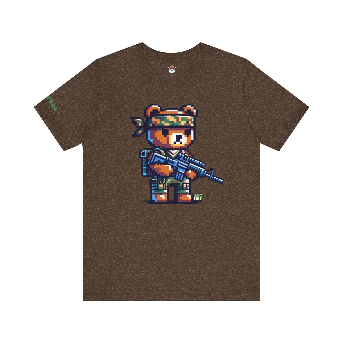 8-bit Soldier Bear Tee - TDDYtee