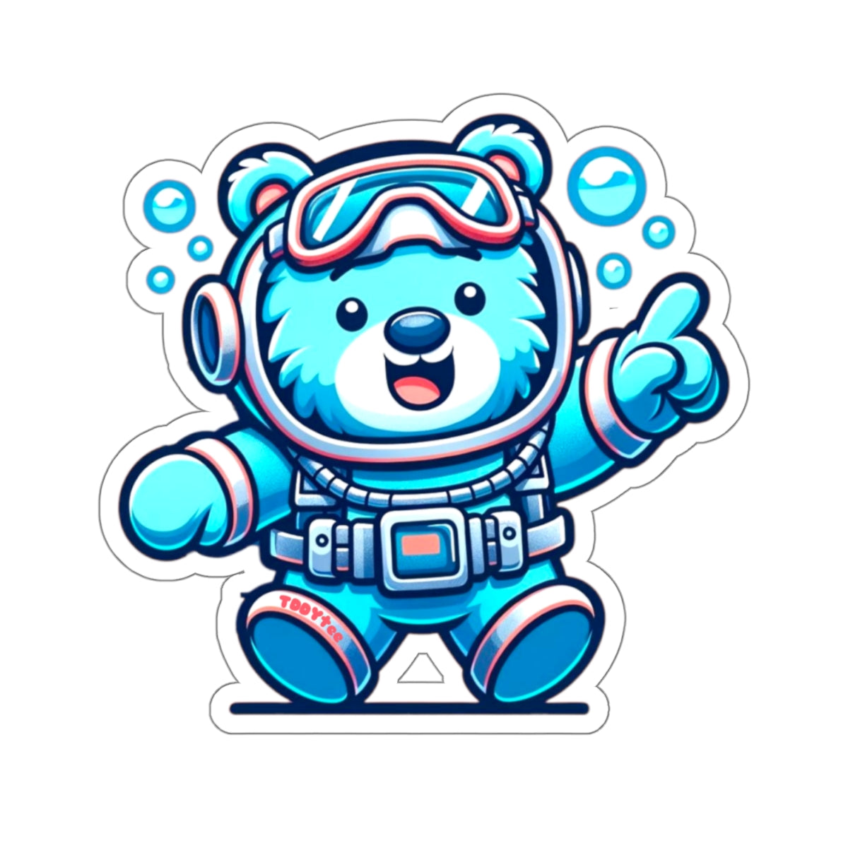 Scuba Bear Sticker - TDDYtee